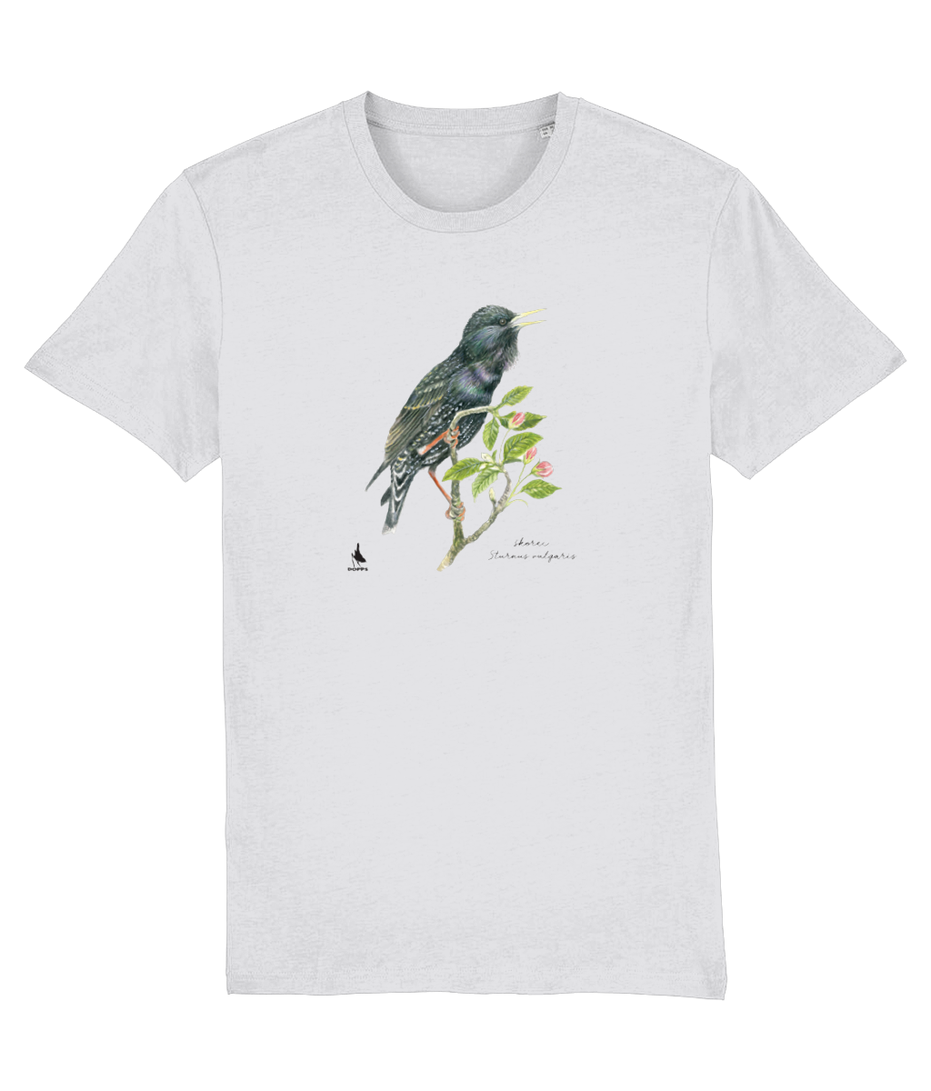 Majica s kratkimi rokavi (bela) - škorec