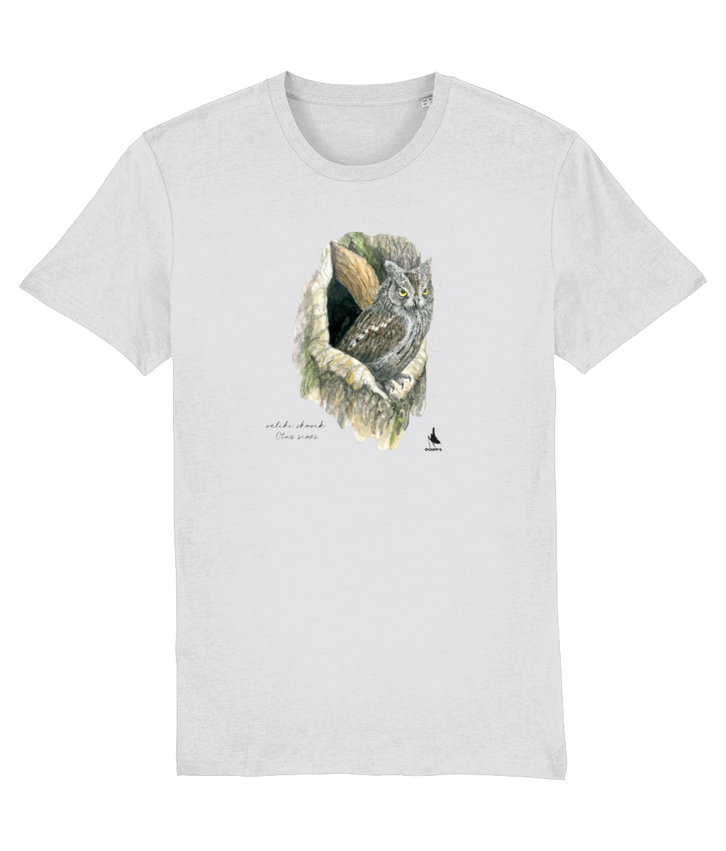 Majica s kratkimi rokavi (bela) - veliki skovik