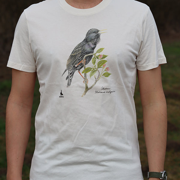 Majica s kratkimi rokavi (bela) - škorec