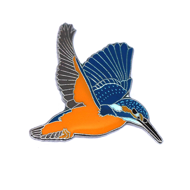 Kovinska značka - vodomec v letu